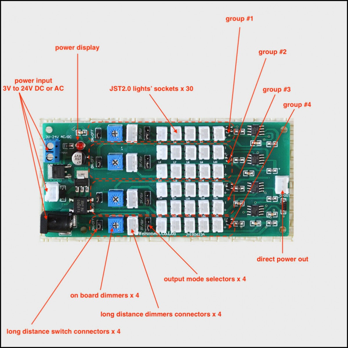 1 x distance control power distribution board distributor street light hub #DB20